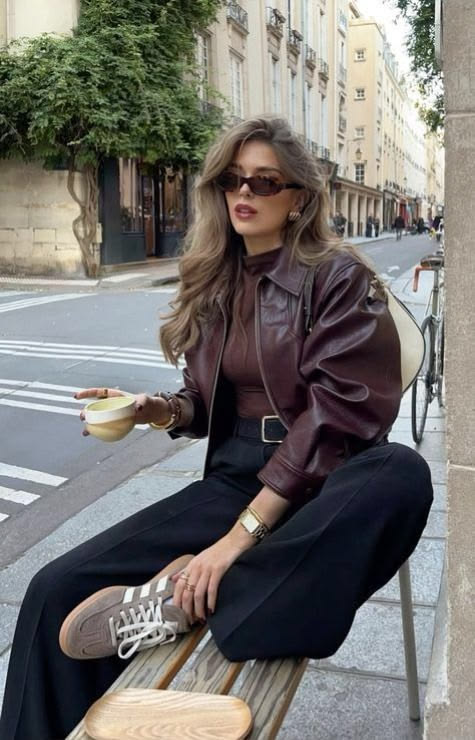 trendy women’s faux leather oversized bomber…
