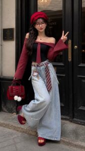A Hence Your Fashion turn heads with this bold and funky red aesthetic…
